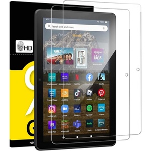 image:imageNEWC 2 Pack Designed for Amazon Fire HD 8 HD 8 Plus 20222020 12e10e Generation Screen Protector Tempered Glass Case Friendly Ultra Resistant