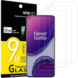 image:imageNEWC 3 Pack Designed for OnePlus 8T Screen Protector Tempered Glass Case Friendly Scratch ResistantBubbleFree Ultra Resistant