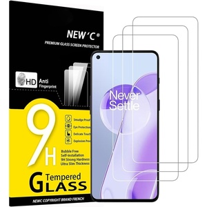 image:imageNEWC 3 Pack Designed for OnePlus 9RT 5G Screen Protector Tempered Glass Scratch Resistant Bubble Free Ultra Resistant Transparent