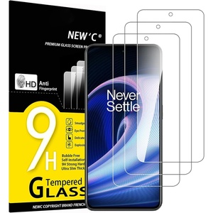 image:imageNEWC 3 Pack Designed for OnePlus Ace Screen Protector Tempered Glass Scratch Resistant Bubble Free Ultra Resistant Transparent