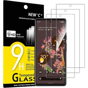 image:imageNEWC 3 Pack Designed for Google Pixel 6 Screen Protector Tempered Glass Case Friendly Ultra Resistant6  64 inches