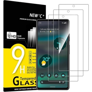 image:imageNEWC 3 Pack Designed for Google Pixel 6 Screen Protector Tempered Glass Case Friendly Ultra Resistant6A  61 inches