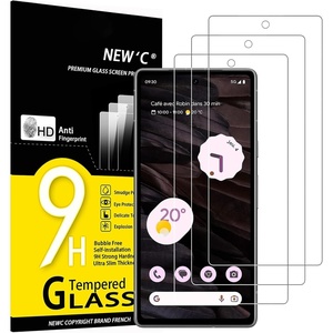 image:imageNEWC 3 Pack Designed for Google Pixel 6 Screen Protector Tempered Glass Case Friendly Ultra Resistant7A  61 inches