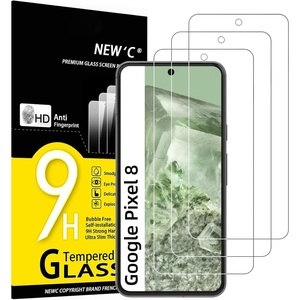 image:imageNEWC 3 Pack Designed for Google Pixel 6 Screen Protector Tempered Glass Case Friendly Ultra Resistant8  62 inches