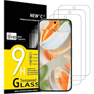 image:imageNEWC 3 Pack Designed for Google Pixel 6 Screen Protector Tempered Glass Case Friendly Ultra Resistant9  63 inches