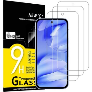 image:imageNEWC 3 Pack Designed for Google Pixel 6 Screen Protector Tempered Glass Case Friendly Ultra Resistant9A  62 inches