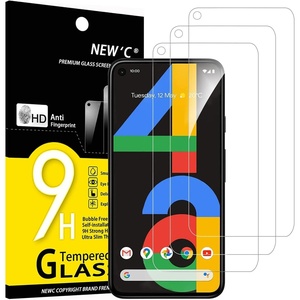 image:imageNEWC 3 Pack Designed for Google pixel 4a 4G Screen Protector Tempered Glass Case Friendly Scratch ResistantBubbleFree Ultra Resistant