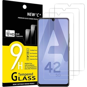 image:imageNEWC 3 Pack Designed for Samsung Galaxy A32 5G Screen Protector Tempered Glass Case Friendly Scratch ResistantBubbleFree Ultra ResistantA42M12 66 inches