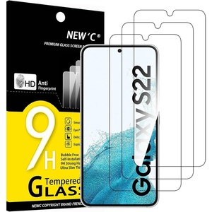 image:imageNEWC 3 Pack Designed for Samsung Galaxy S21 5G 62 Screen Protector Tempered Glass ScratchProof BubbleFree Ultra Resistant 026 mm HD Ultra Transparent 9H Hardness GlassS22 61 inches