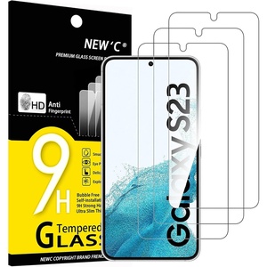 image:imageNEWC 3 Pack Designed for Samsung Galaxy S21 5G 62 Screen Protector Tempered Glass ScratchProof BubbleFree Ultra Resistant 026 mm HD Ultra Transparent 9H Hardness GlassS23 61 inches