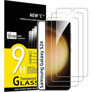 image:imageNEWC 3 Pack Designed for Samsung Galaxy S21 5G 62 Screen Protector Tempered Glass ScratchProof BubbleFree Ultra Resistant 026 mm HD Ultra Transparent 9H Hardness GlassS24 62 inches