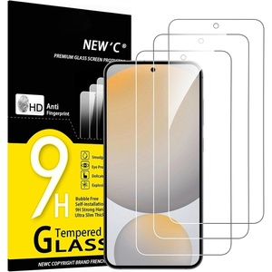 image:imageNEWC 3 Pack Designed for Samsung Galaxy S21 5G 62 Screen Protector Tempered Glass ScratchProof BubbleFree Ultra Resistant 026 mm HD Ultra Transparent 9H Hardness GlassS24 FE 67 inches