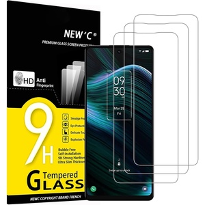 image:imageNEWC 3 Pack Designed for TCL Stylus Screen Protector Tempered Glass Bubble Free Ultra Resistant