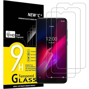 image:imageNEWC 3 Pack Designed for TMobile REVVL 4 Screen Protector Tempered Glass Bubble Free Ultra Resistant