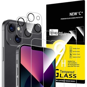 image:imageNEWC 4 Pack 2 Pack for iPhone 13 Mini Screen Protector  2 Pack Camera Lens Protector Sensor ProtectionCase Friendly Tempered Glass Film13 Mini 54 inches