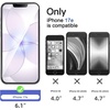image:imageNEWC Screen Protector for iPhone Air Tempered Glass  3 Pack  65 inches  Case Friendly  Easy Installation Tool Included  Ultra ResistantTransparent