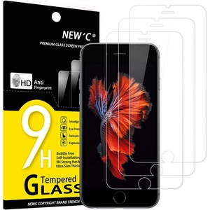 image:imageNEWC 3 Pack Designed for iPhone 6 and iPhone 6S Screen Protector 47 Tempered Glass Case Friendly Bubble Free Ultra Resistant