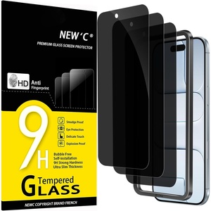 image:imageNEWC Screen Protector for iPhone Air Tempered Glass  3 Pack  65 inches  Case Friendly  Easy Installation Tool Included  Ultra ResistantBlack
