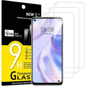 image:imageNEWC 3 Pack Designed for Huawei P40 Lite 5G Not for Huawei P40 Lite 4G Scratch Resistant Screen Protector Tempered Glass Case Friendly Scratch ResistantBubbleFree Ultra Resistant